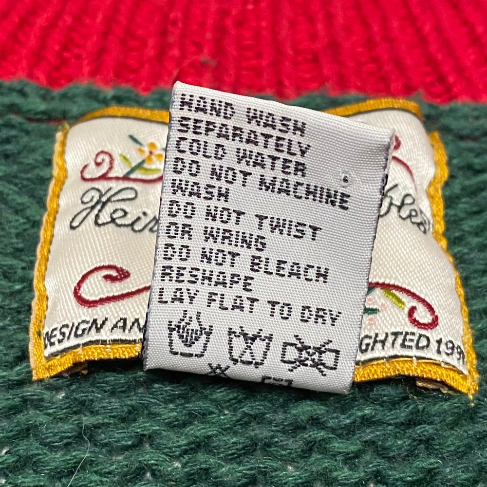 Vintage Women's Knit Christmas Sweater Cardigan Full Zip Festive Holiday - Picture 4 of 9